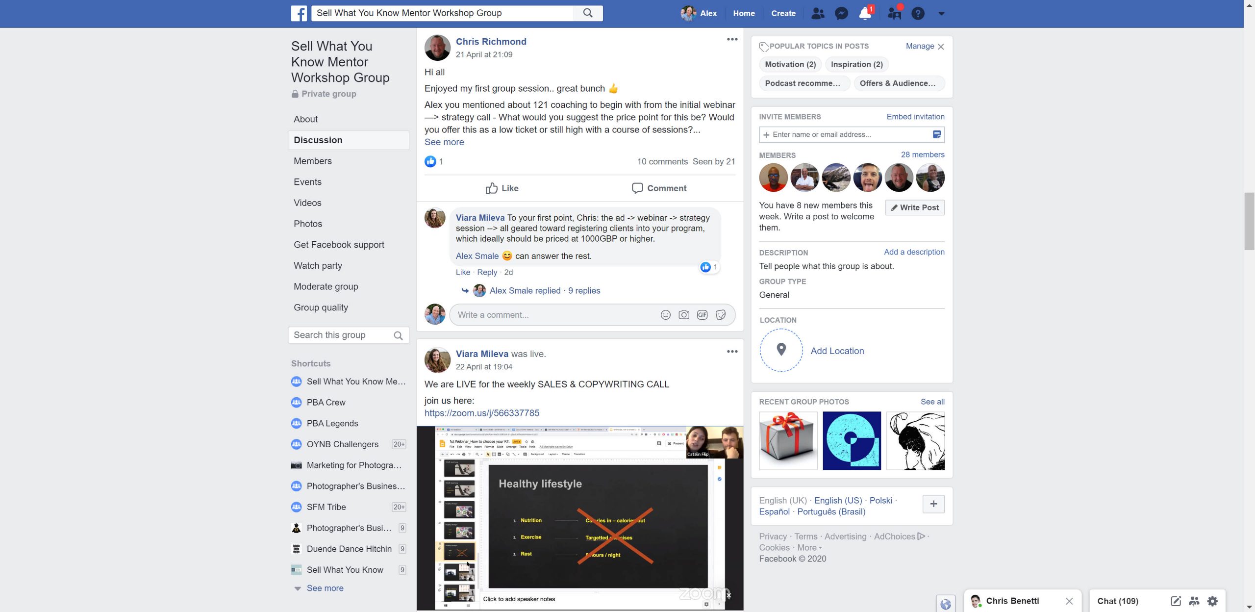 Sell What You Know Online Community Facebook group of sell what you know online coaching community